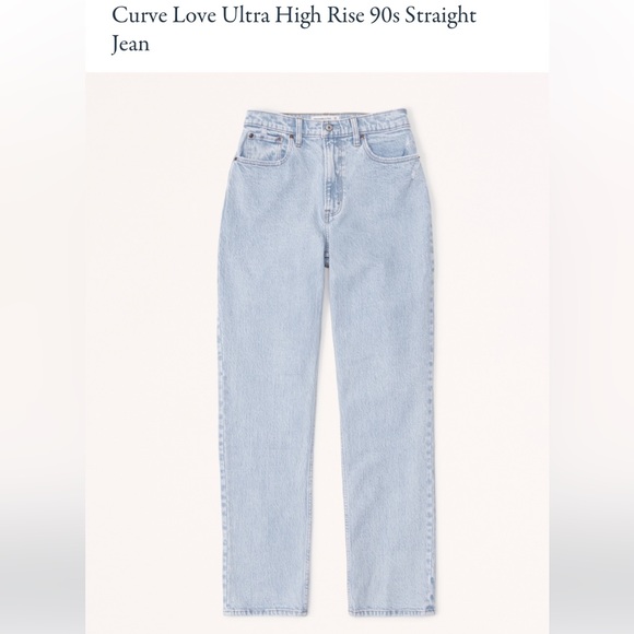 Abercrombie & Fitch Denim - Abercrombie&Fitch Curve Love Ultra High Rise 90s Straight Jean size 23/000s